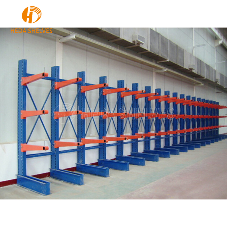 Single Sided Cantilever Rack Adjustable Heavy Duty Cantilever Racking Industrial Cantilever Shelf