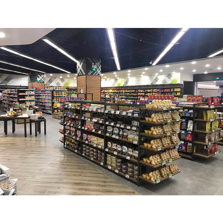 Modern Light/Heavy Duty Gondola Iron Supermarket Shelves Convenience Store Steel Metal Rack Display Store Grocery Shelves