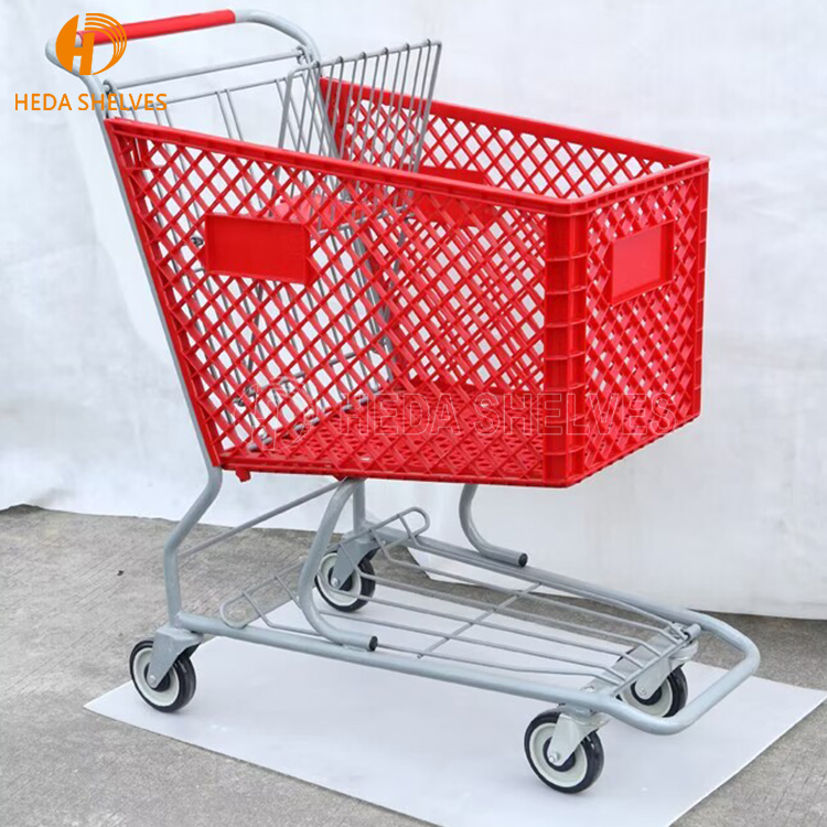 Heda Wholesale Shopping Trolley Cart Large Grocery Shopping Cart Grocery Cart