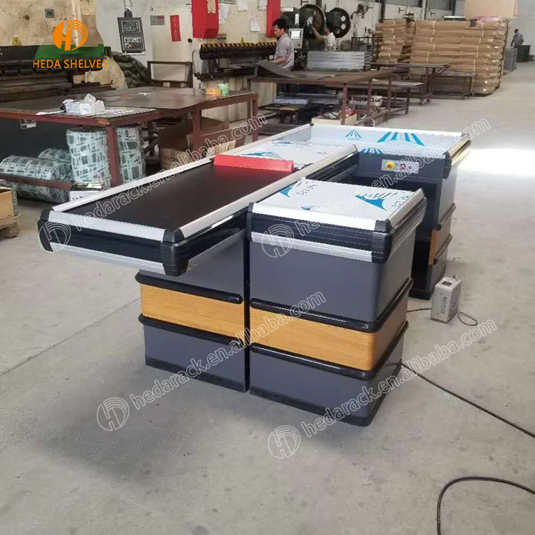 Design Supermarket Convenience Store Cash Counter Desk Checkout Counter for Sale