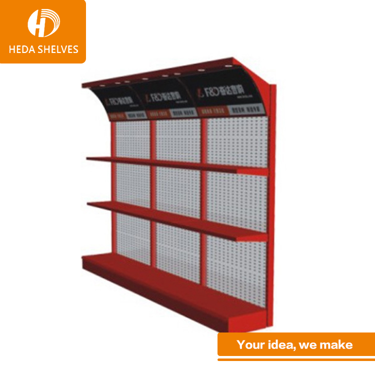 Hardware Store Floor Stand Metal Pegboard Hook Display Hardware Shelf Tool Holder Racks