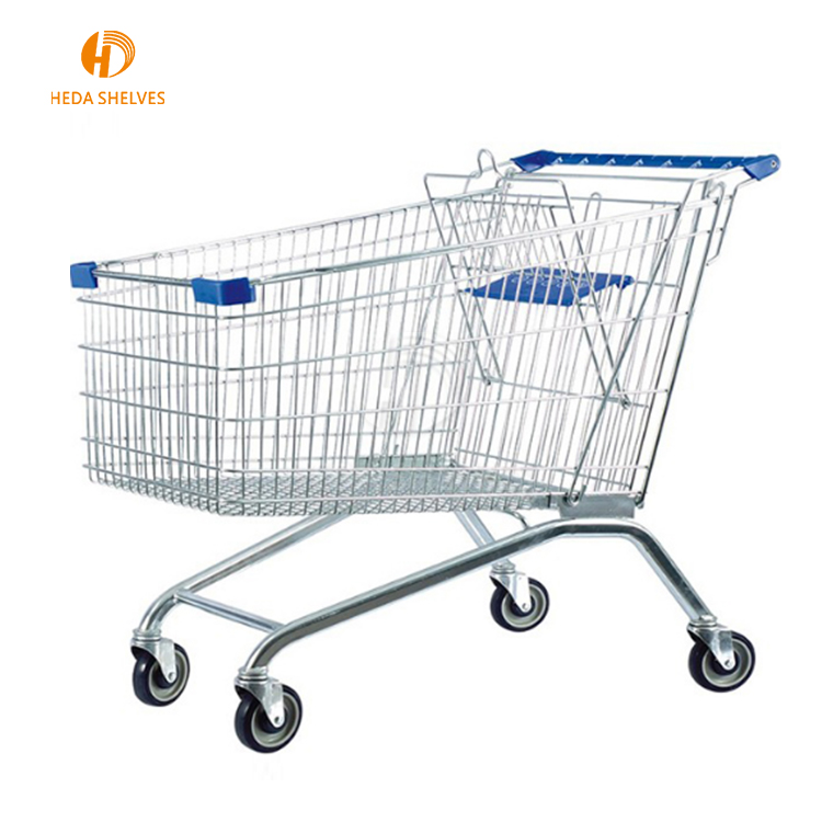 Supermarket Shopping Trolley, Convenience Store Shopping Cart, Hand Push Cart for Shopping