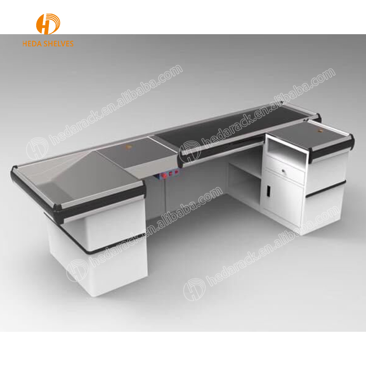 Retail Convenience Store Cash Table Furniture Dimension Design Grocery Cashier Checkout Counter for Shop