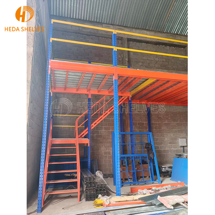 Customized Heavy Load Mezzanine Floor Racking System Industrial Storage Warehouse Rack Attic Mezzanine Floor Platform