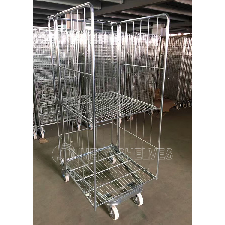 Metal Cage with Wheels