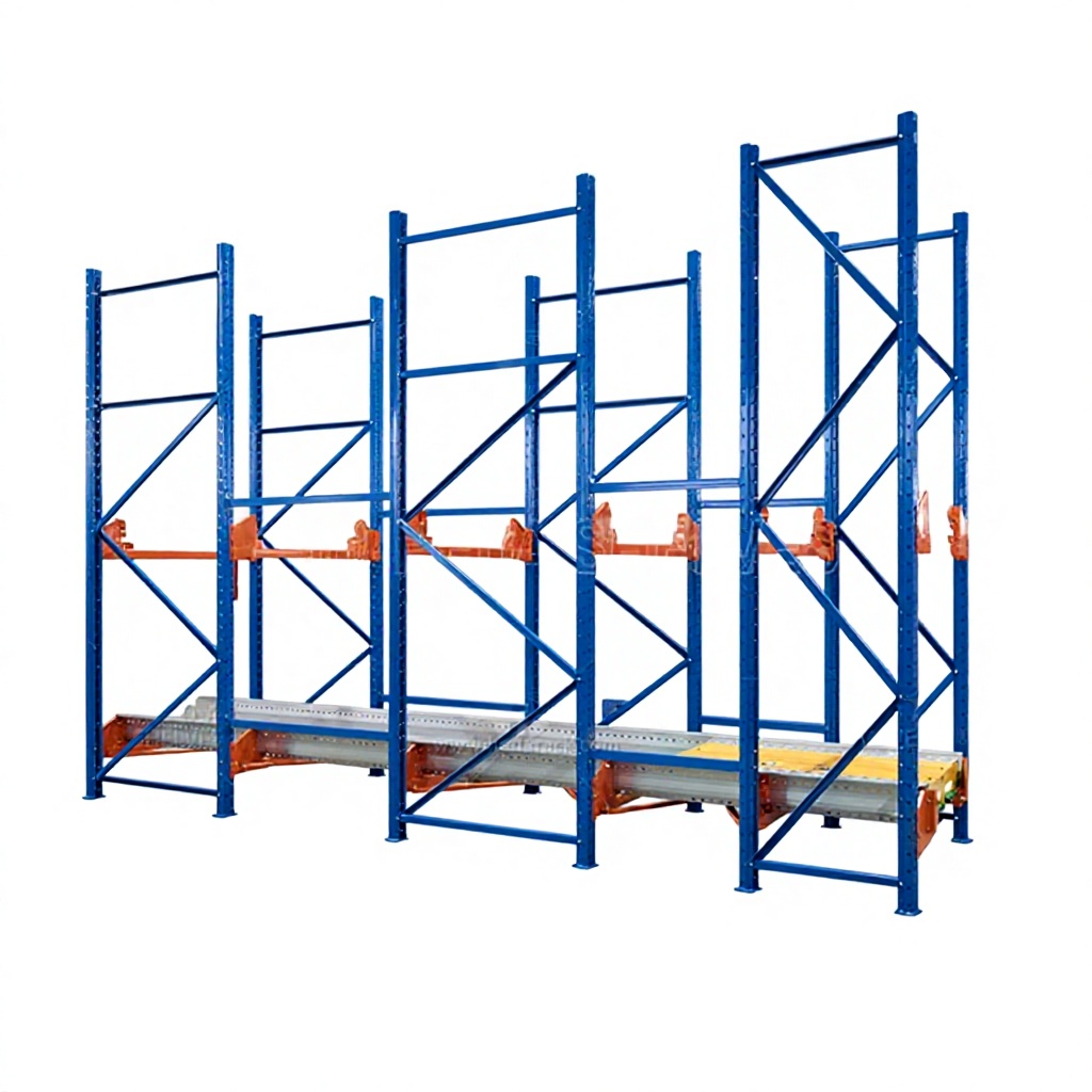 Heavy Duty Radio Shuttle Racking System Semi-Automated Shuttle Rack for High-Density Warehouse Storage