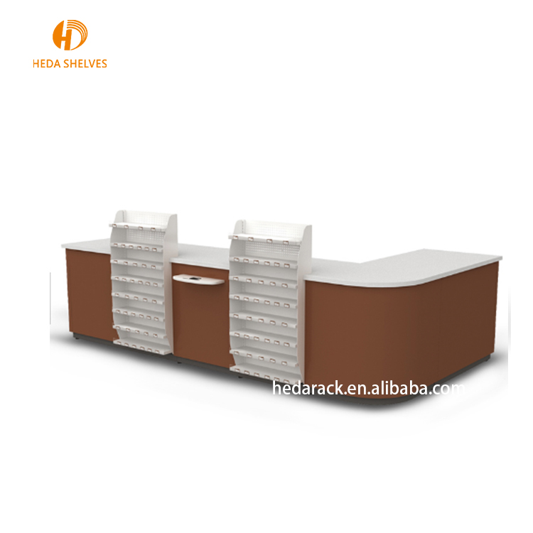 Supermarket Cashier Checkout Counter Low Price Cash Counter Table
