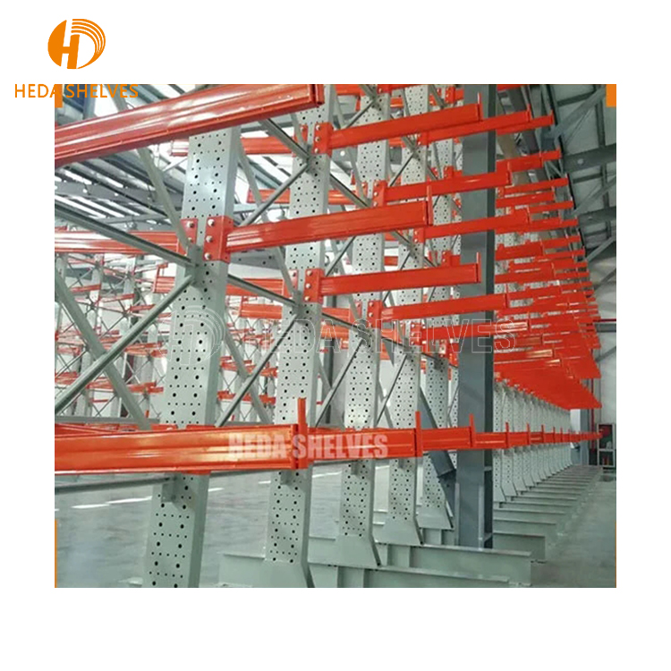 Durable Heavy-Duty Industrial Shelving Unit Durable Adjustable Cantilever Arm Racks Racking System for Warehouse Storage