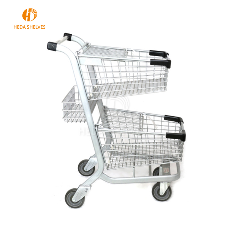 Cheap Price Grocery Used Shopping Cart Dimensions Metal Used Supermarket Shopping Trolleys for Sale
