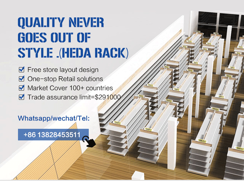 Fashion Style Cosmetic Retail Display Racks Wooden and Metal Display Stand for Miniso Shop