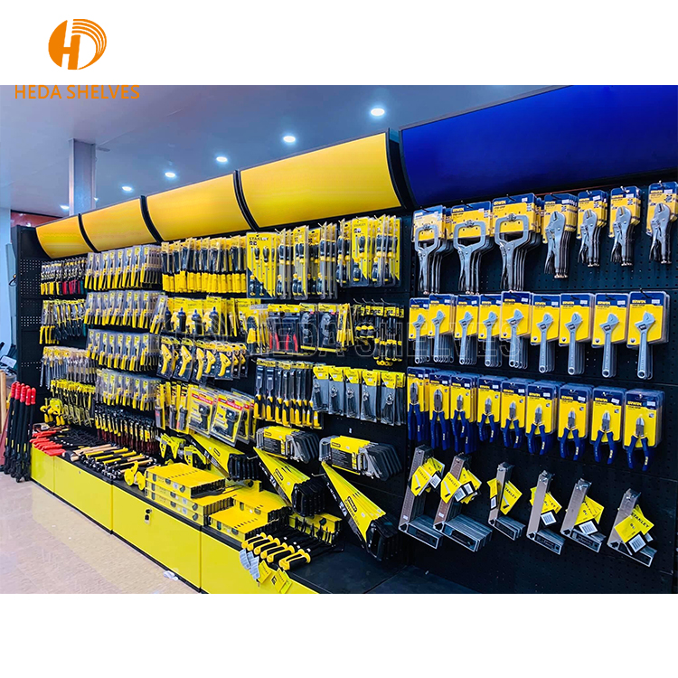 Hardware Display Stand Hardware Store Pegboard Display Rack Tool Display Rack With Hook and Light Box Punching Board Tool Rack
