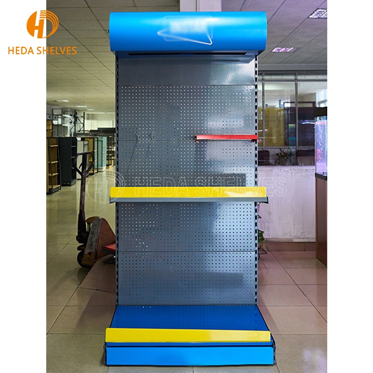 Custom Shopping Shelf Shop Rack Gondola Shelving Double-sided Supermarket Shelves Display Shelves Grocery Store Racks