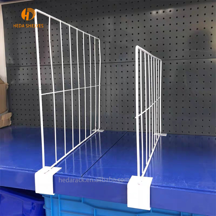 Material Handling Steel Galvanized Clip-on Welded Zinc Hanging Metal Wire Mesh Shelf Dividers for Wire Decking