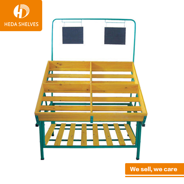 Super Markets Wood Fruit Stand Vegetable Rack for Fruit Shop Shelf