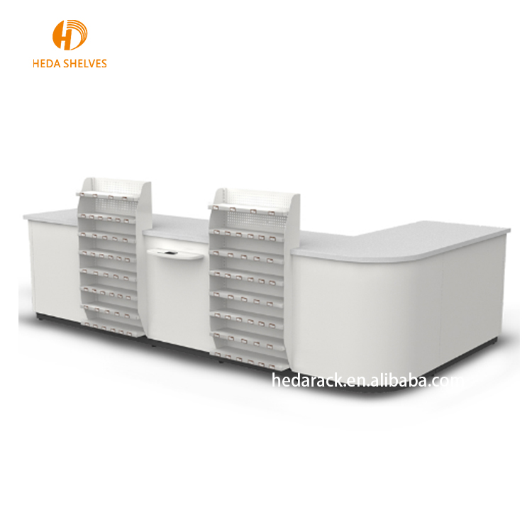 Supermarket Cashier Checkout Counter Low Price Cash Counter Table