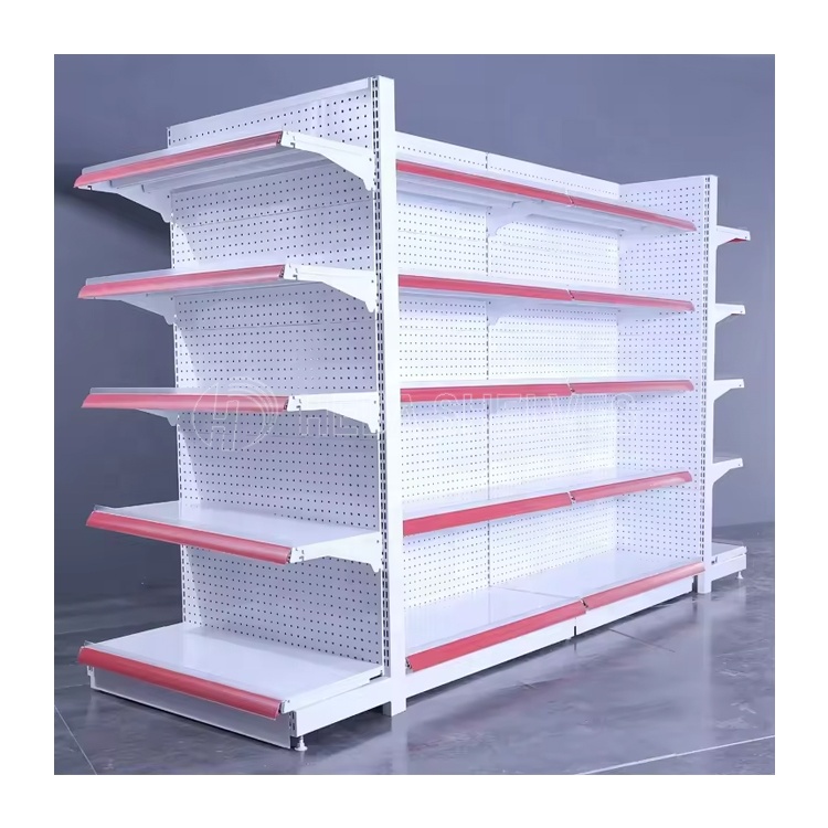 Powder Coating Customized Layer Supermarket Shelving Gondola, Shelf Supermarket