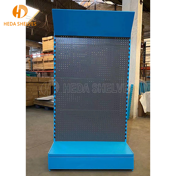 Wholesale Retail Store Fixture Garage Tool Display Racks Stand Metal Pegboard Display Hardware Store Display Stands