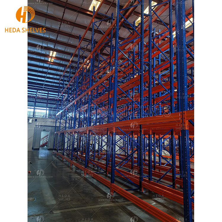 Heavy Duty Industrial Warehouse Pallet Rack System Powder Coated Steel/Stainless Steel Corrosion Protection Drive-In Selective