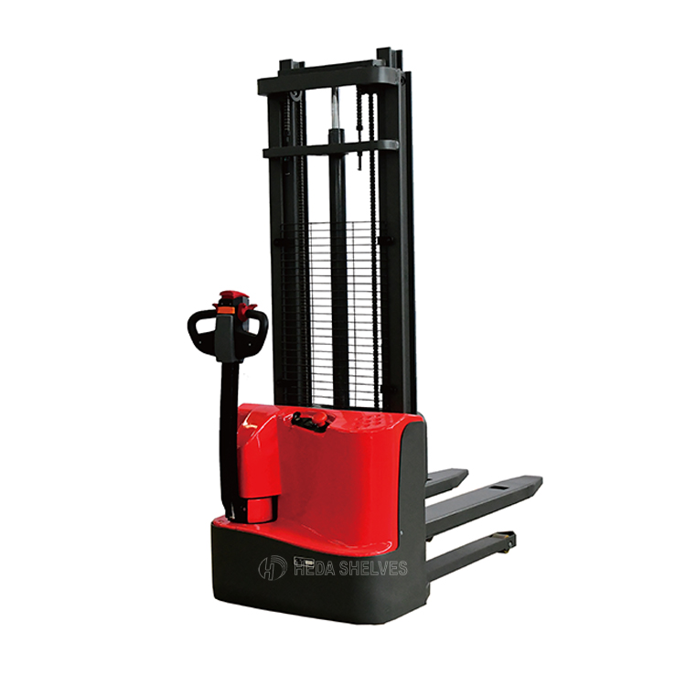 Heda AC Driving Stacker System Maintenance Friendly Electric Walkie Stacker Forklift With Large Storage Battery
