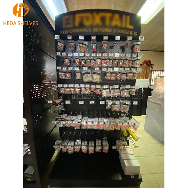 Hardware Display Stand Garden Power Tools Pegboard Metal Display Racks and Stands for Hardware Store