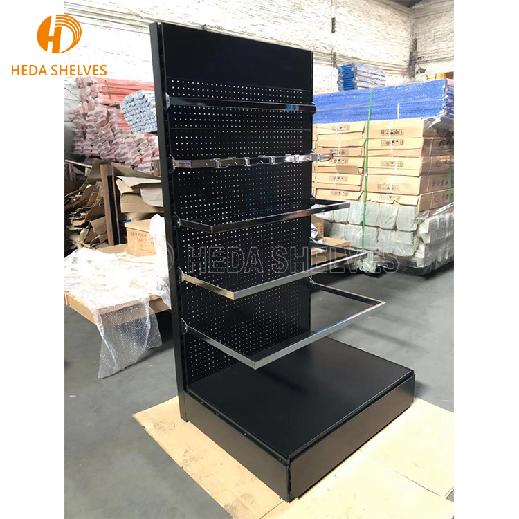 Hardware Pegboard Metal Floor Rack Hanging Hooks Shelf Tools Shop Exhibition Product Display Stand