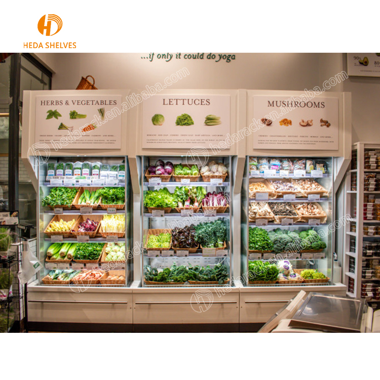 HEDA Supermarket Vegetable and Fruit Rack With Spray System
