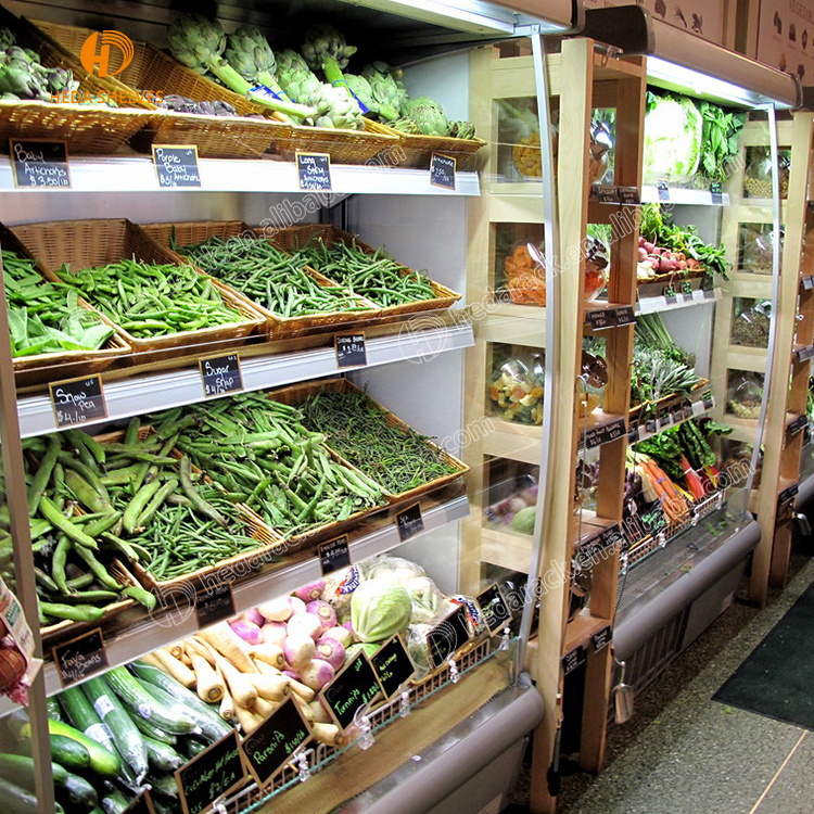 Supermarket Vegetable and Fruit Rack Top View