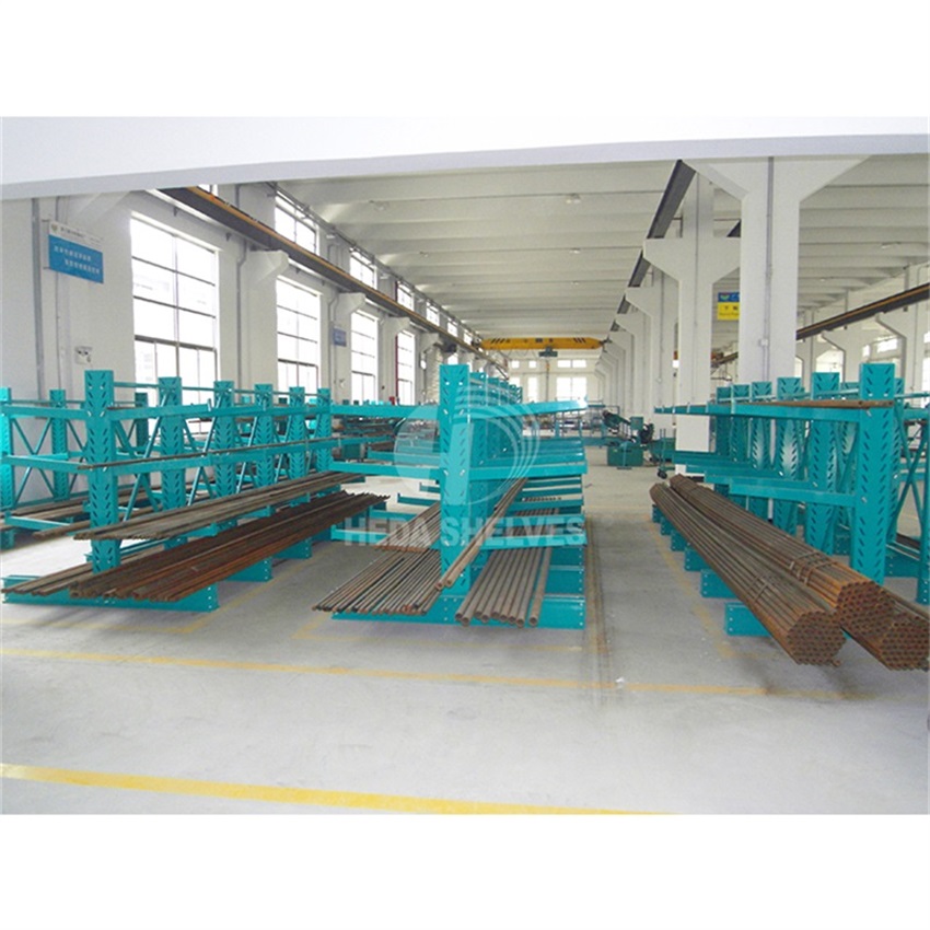 Single/Double Side Heavy Duty Cantilever Rack System Warehouse Storage Long Item Pipes Lumber Steel with Adjustable Arm Racks