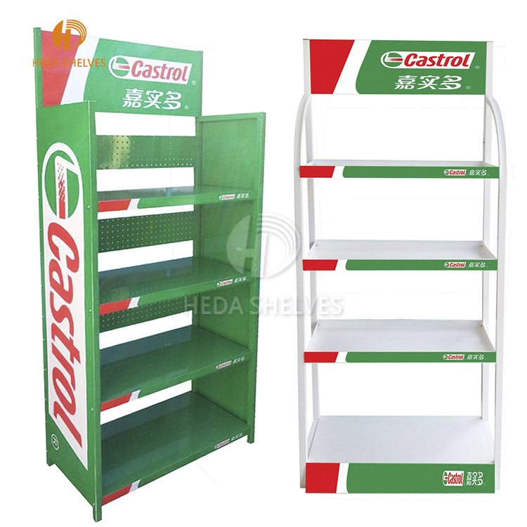 Retail Drink Beverage Display Customized Ladder Shelf Stand in Stores and Supermarket for Promoting Products Low Price