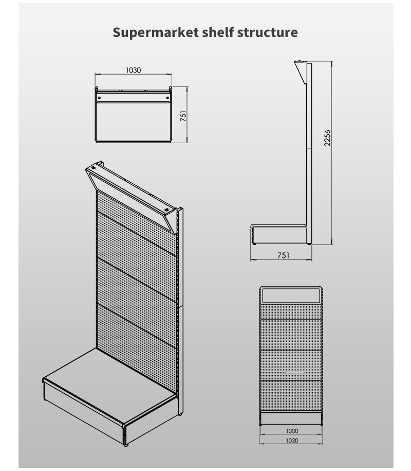 Floor Display Stand Rack Shelf Detail