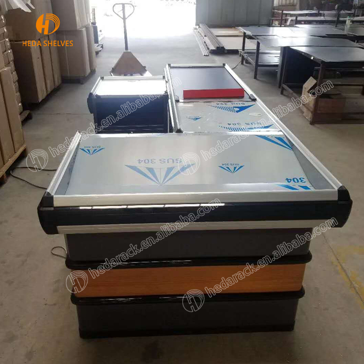 Design Supermarket Convenience Store Cash Counter Desk Checkout Counter for Sale