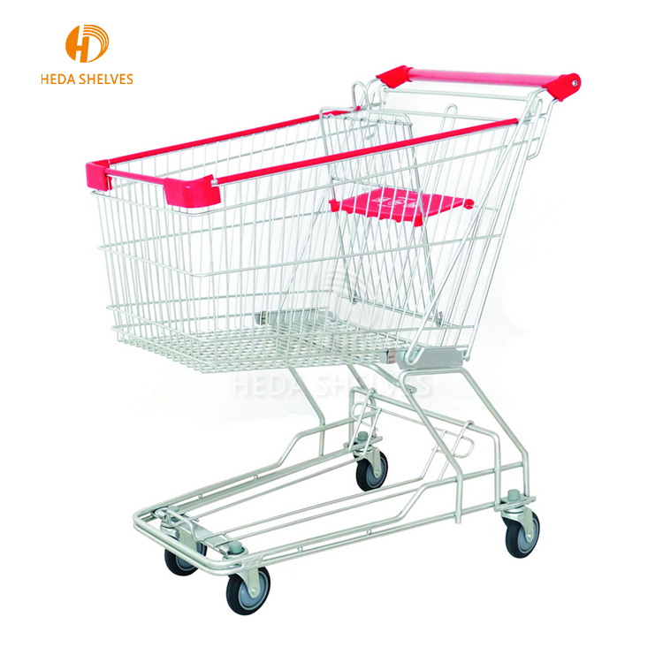 Supermarket Shopping Trolley, Convenience Store Shopping Cart, Hand Push Cart for Shopping
