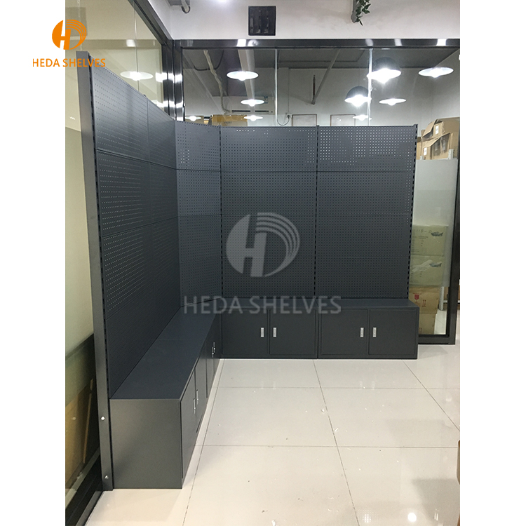 Hot Sales Customized Metal Show Tool Product Display Stand With Floor Cabinet
