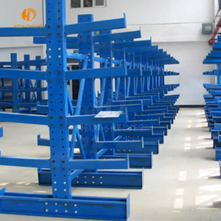 Industrial Adjustable Roll Out Cantilever Racking Systems Loading