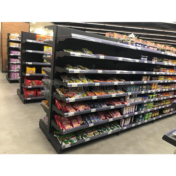 Modern Light/Heavy Duty Gondola Iron Supermarket Shelves Convenience Store Steel Metal Rack Display Store Grocery Shelves
