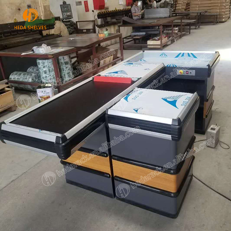 Design Supermarket Convenience Store Cash Counter Desk Checkout Counter for Sale