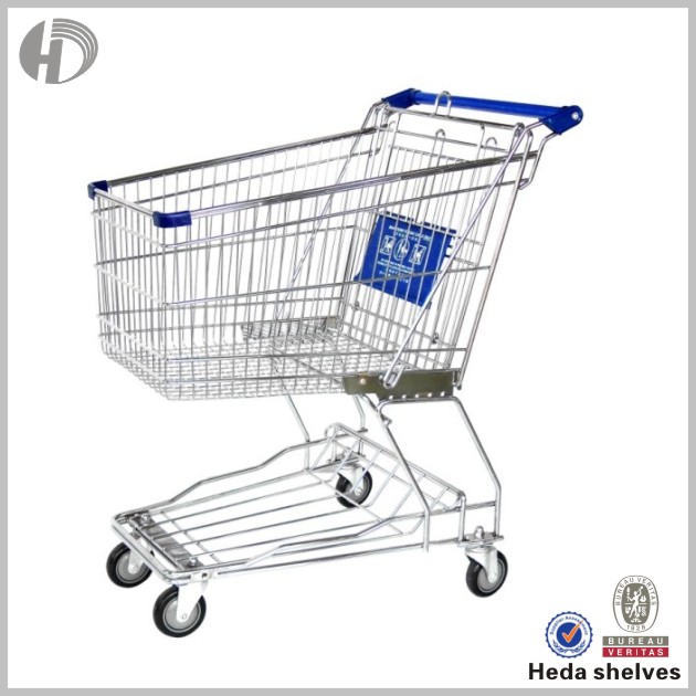 Wholesale Supermarket Equipment Hand Trolley, Low Price China Manufacturer Metal Grocery Mall Shopping Cart