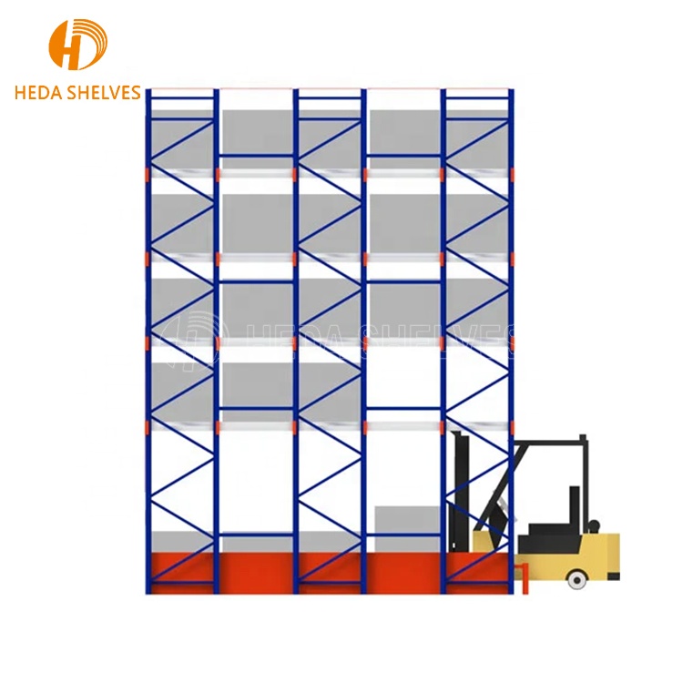 High Density Drive-In Pallet Rack Warehouse Storage System Drive in Rack Pallet Racking Double Deep Pallet Racks