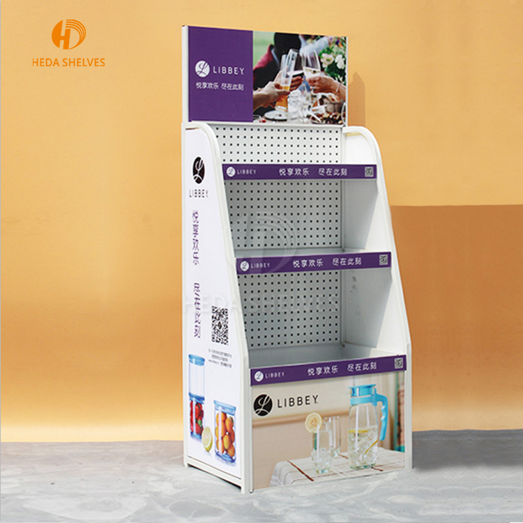High Quality Metal Sheet 4 Tiers Lubricant Oil Display Rack for Car Shop