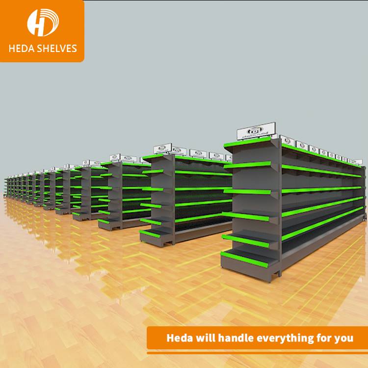 Supermarket shelves gondola rack advantages