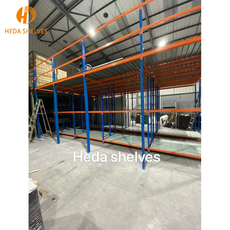 Two Levles Second Floor System Mezzanine Heavy Duty Steel Storage Platform for Factory Mezzanine Projects