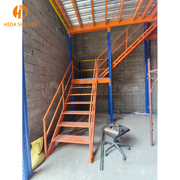 Customized Heavy Load Mezzanine Floor Racking System Industrial Storage Warehouse Rack Attic Mezzanine Floor Platform