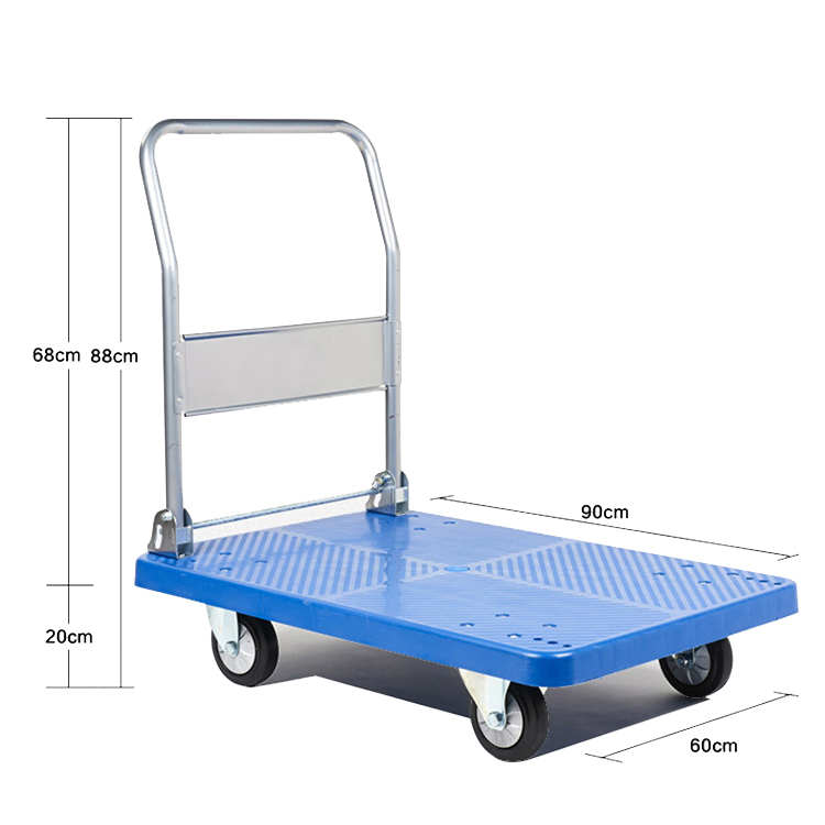 300kg Mute Foldable Hand Platform Cart Trolley Folding Heavy Duty Industrial Trolleys