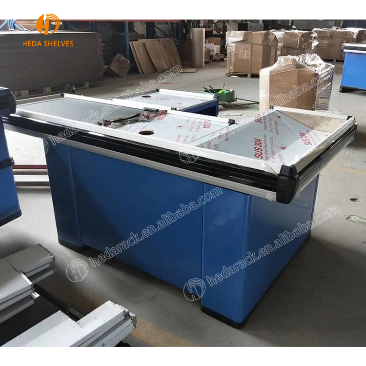 Retail Convenience Store Cash Table Furniture Dimension Design Grocery Cashier Checkout Counter for Shop