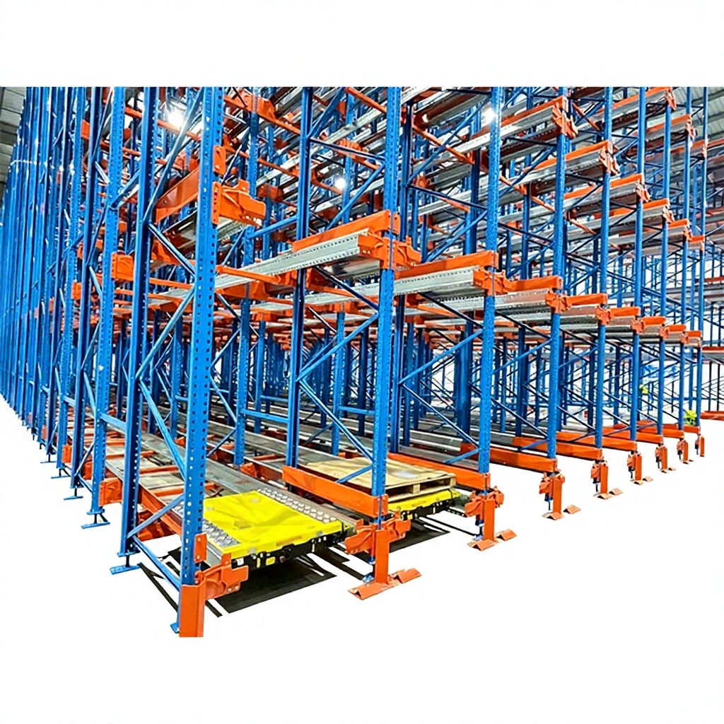 High Efficiency Radio Shuttle Racking System with Rail Guided Shuttle for Smart and Automated Warehouse Storage Operations