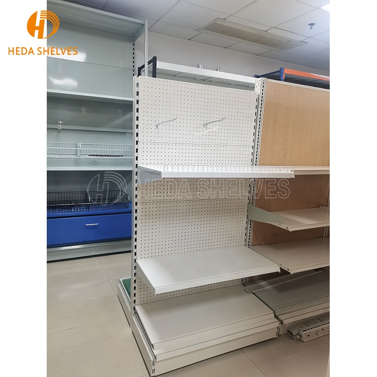 American Style Curved Metal Supermarket Shelf Heavy Duty Display Racks Gondola Shelving Shelves for Retail Store