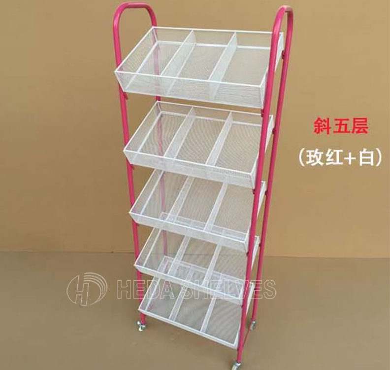 Customize Folding Steel Wire Potato Chips Display Rack