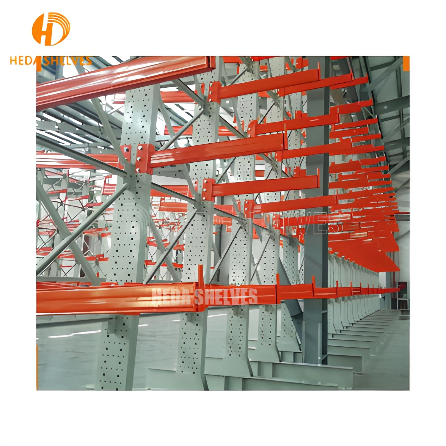 Best Choice Heavy-Duty Steel Racking System for Warehouses Cantilever Design Powder Coating Finish Storage Control CE Certified