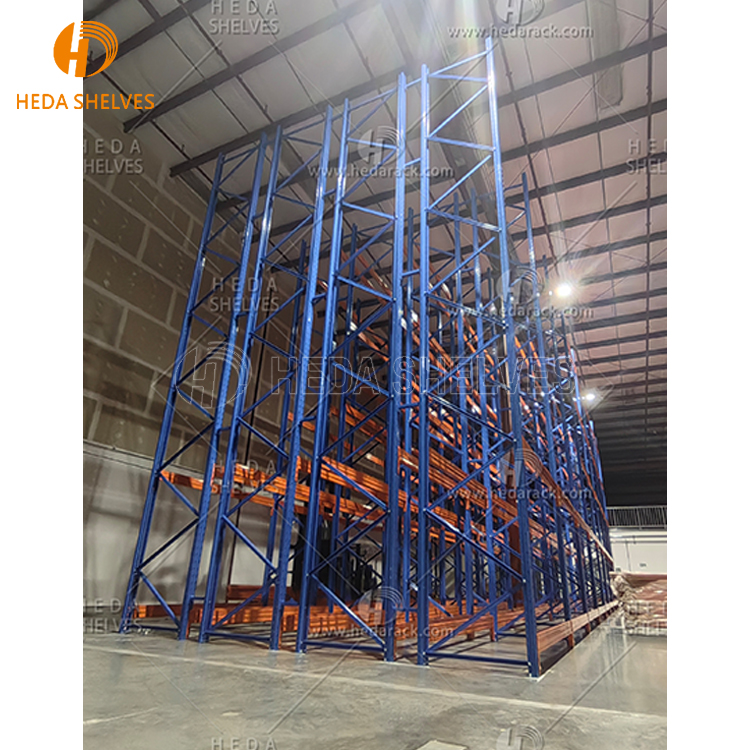 Heavy Duty Industrial Warehouse Pallet Rack System Powder Coated Steel/Stainless Steel Corrosion Protection Drive-In Selective