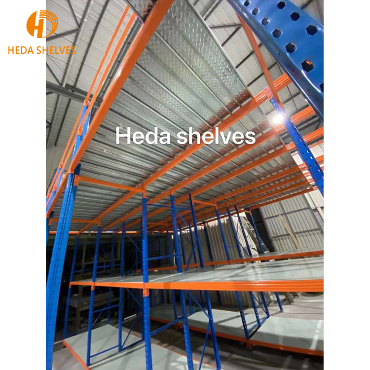 Two Levles Second Floor System Mezzanine Heavy Duty Steel Storage Platform for Factory Mezzanine Projects